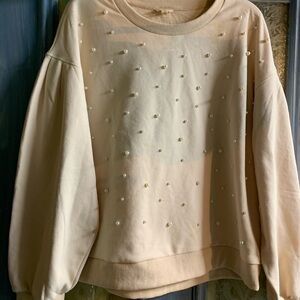 Hem & Thread Beige Knit Top